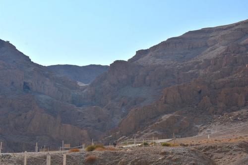 The caves at Qumran, where the Dead Sea Scrolls were found