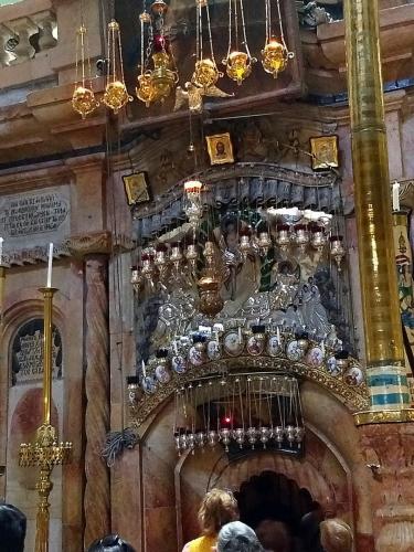 Tomb where Jesus was placed and arose