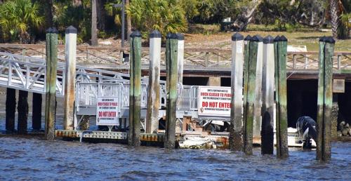 Ferry dock closed