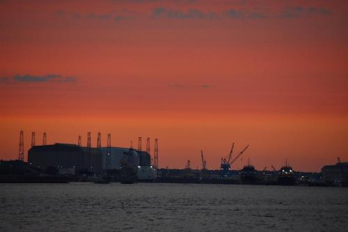 Sunset over Kings Bay Submarine Base
